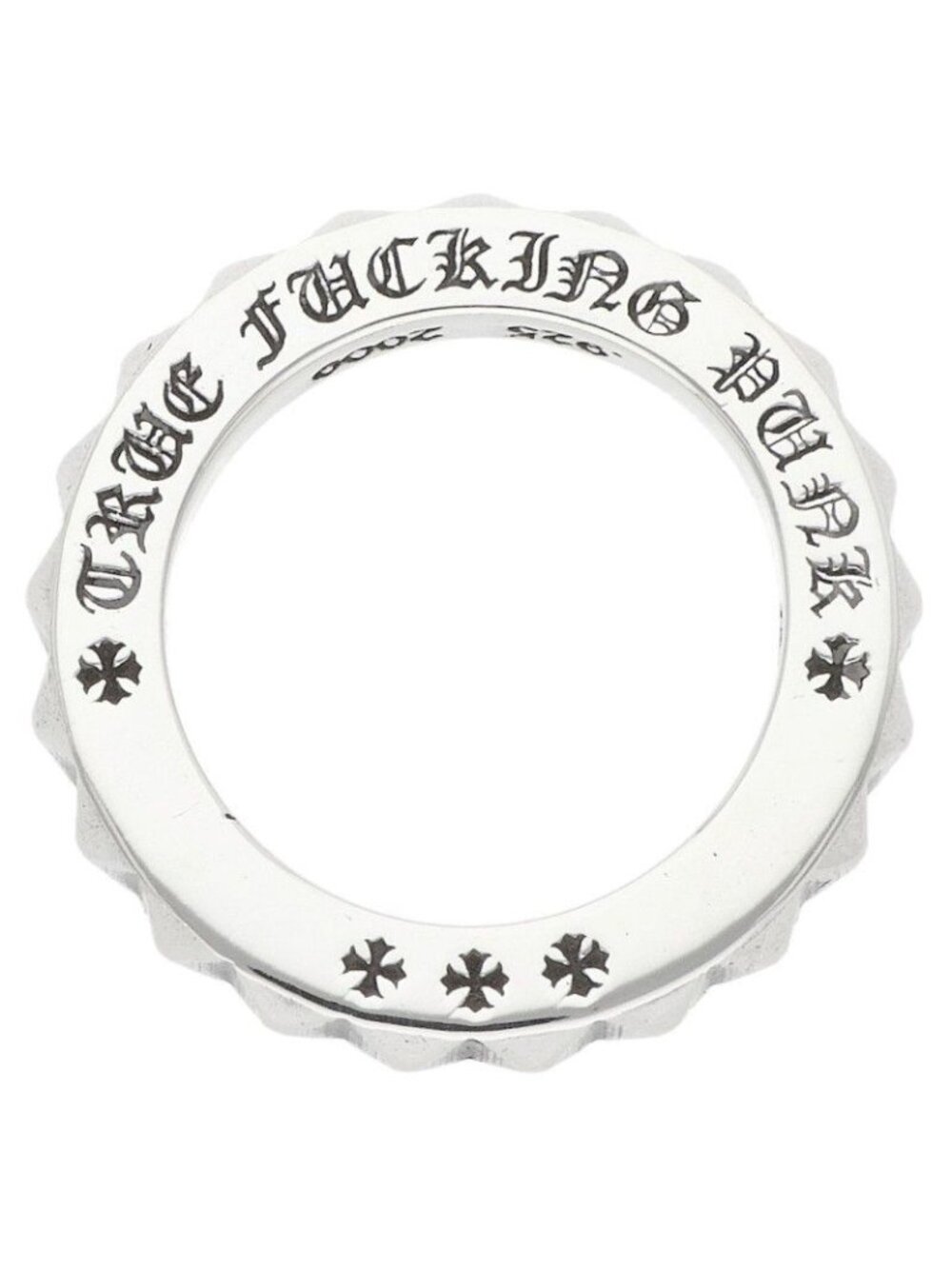 Chrome Hearts Tfp Pnk Big True Fckin Punk Big Silver Ring